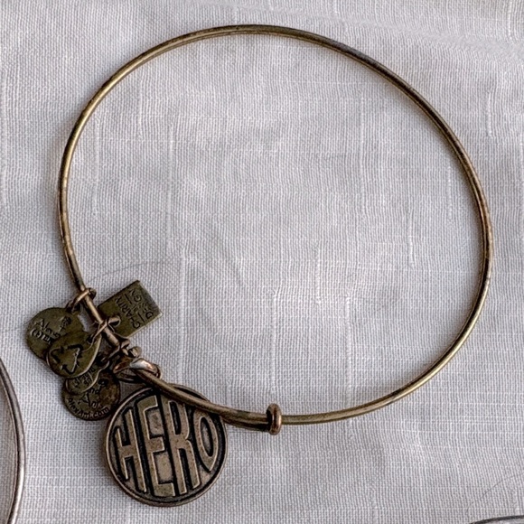 Alex and Ani Gold Hero Charm Bangle - Picture 1 of 3